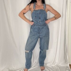 Women's Blue Denim Overalls